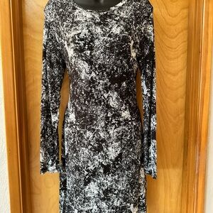 Bar III Monochrome Long Sleeve Dress